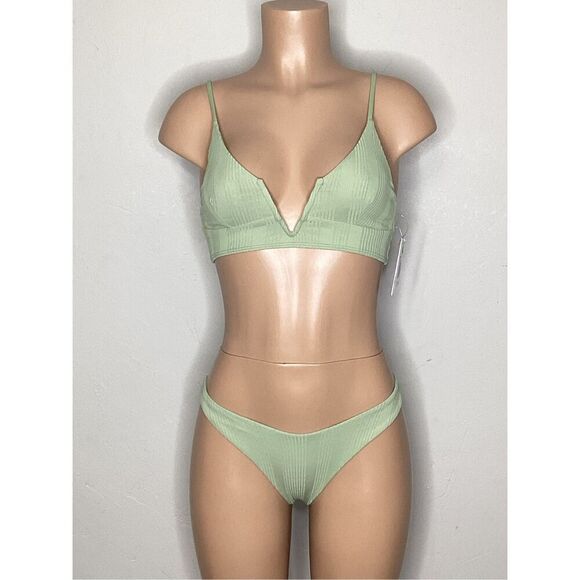 New. L*SPACE light green bikini. Small. Retails $214 - Picture 2 of 8